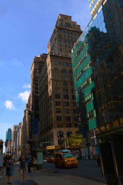 New York - 25 Ağustos 2018: New York'un Manhattan Skyline, ABD