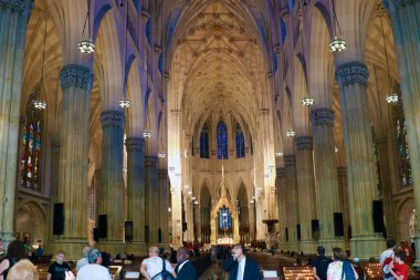 New York, Amerika Birleşik Devletleri - 28 Ağustos 2018: St Patrick's Cathedral New York