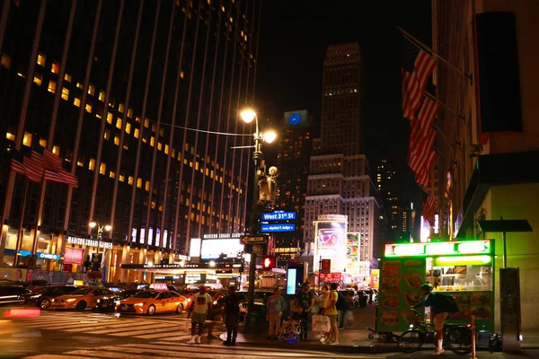 New York Usa August 2018 Times Square Busy Tourist Intersection — Stock Photo, Image