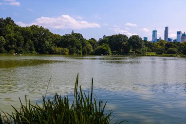 Manhattan 'daki Central Park Gölü, New York - ABD