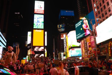 New York, Amerika Birleşik Devletleri - 31 Ağustos 2018: New York city sokaklarında, Broadway kez kare