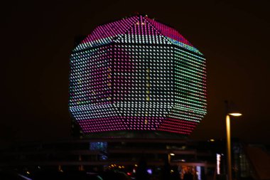 Minsk, Beyaz Rusya - 25 Aralık 2018: Minsk, Beyaz Rusya Milli Kütüphanesi