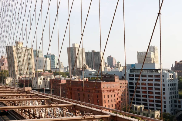 Nova York Eua Setembro 2018 Brooklyn Bridge Nova York Vista — Fotografia de Stock