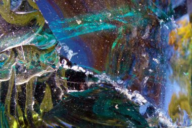 Renkli cam mozaik sanat ve soyut duvar arkaplanı.