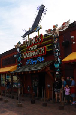Seattle, ABD, 30 Ağustos 2018: Wings Over Washington eğlence parkı Seattle.