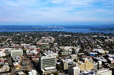 Seattle, ABD, 30 Ağustos, Seattle kenti 2018:Aerial.