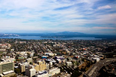 Seattle, ABD, 31 Ağustos 2018: Downtown Seattle bir görünüm.