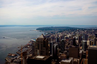 Seattle, ABD, 31 Ağustos 2018: downtown görülen Seattle.