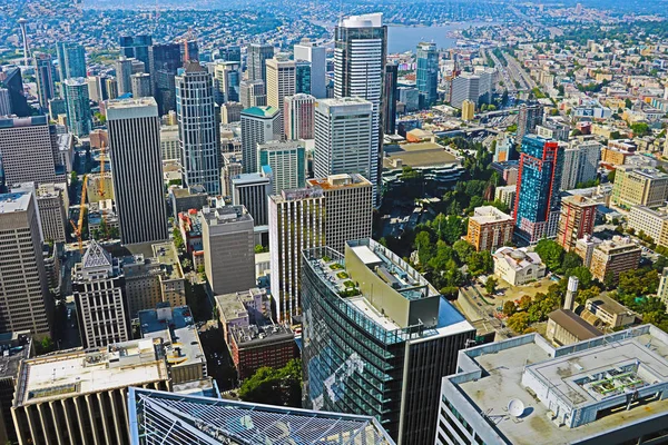 Seattle, Usa, 31 augusti 2018: Panoramabild av staden Seattle. — Stockfoto