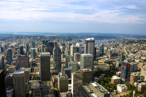 Seattle, Usa, 31 augusti 2018: Utsikt över centrala Seattle. — Stockfoto