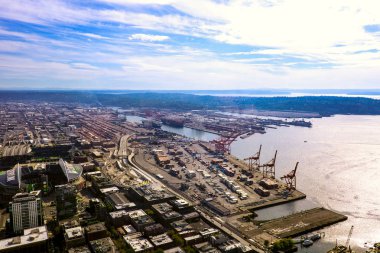 Seattle, ABD, 31 Ağustos 2018: Seattle, ABD Port.