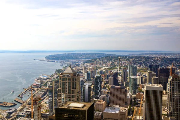 Seattle, Usa, 31 augusti 2018: Utsikt över centrala Seattle. — Stockfoto