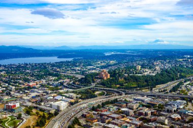 Seattle, ABD, 31 Ağustos 2018: Downtown Seattle, görünüm.