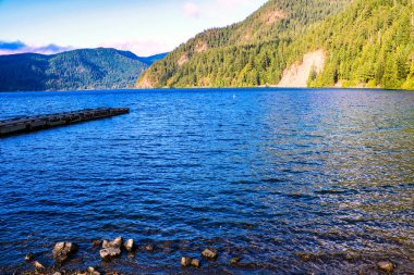 Lake Crescent Olimpiyat Ulusal Parkı, Washington, ABD.