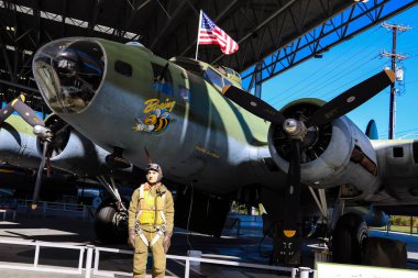Seattle, USA, September 3, 2018: The Museum of flight is the the largest private air and space museum in the world. clipart