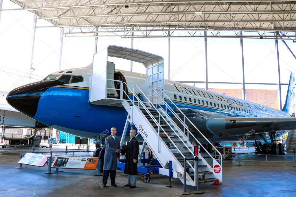 Seattle, USA, September 3, 2018: The Museum of Flight's Aviation Pavilion is a covered