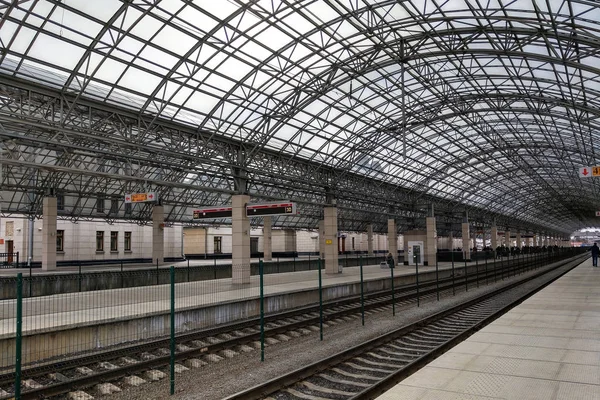Brest, Bělorusko, 6. března 2019: Železniční stanice v Brest. — Stock fotografie