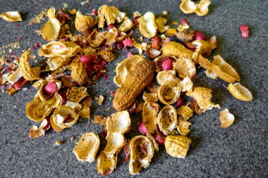 Masada fıstık kabuğu, gıda arka plan.