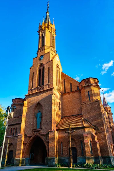 Druskininkai, Litvanya - 10 Mayıs 2019: Saint Mary's Scapular Kilisesi.