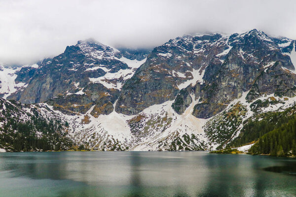 Sea Eye or Eye of the Sea Morskie Oko is the largest and fourth-deepest lake in the Tatra Mountains. Poland.