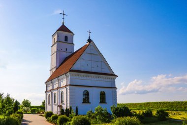 Zaslavl, Belarus-Mayıs 7, 2019: bizim Lord Transfiguration Katedrali-Belarus Ortodoks Kilisesi Minsk Piskoposluğu ikinci katedral.