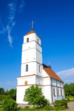 Zaslavl, Belarus-Mayıs 7, 2019: bizim Lord Transfiguration Katedrali-Belarus Ortodoks Kilisesi Minsk Piskoposluğu ikinci katedral.