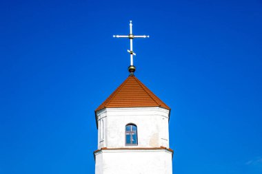 Zaslavl, Belarus-Mayıs 7, 2019: bizim Lord Transfiguration Katedrali-Belarus Ortodoks Kilisesi Minsk Piskoposluğu ikinci katedral.