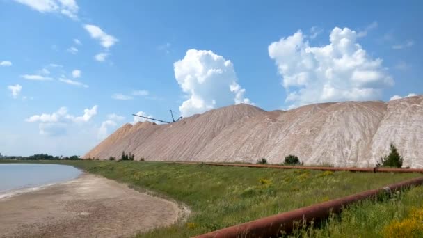 Terrikon Discarica Argine Artificiale Rocce Scarto Estrazione Cumuli Rifiuti Miniere — Video Stock