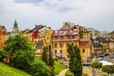 Lublin, Polonya, 10 Mayıs 2019: Polonya'da Lublin şehrinin panoraması, Avrupa.