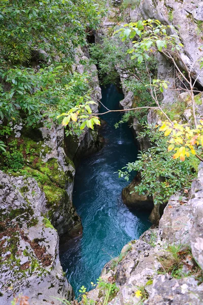 スロベニアのトリグラフ国立公園 エメラルド川 — ストック写真