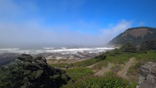 Rocky Coast Islands Oregon Usa — Stock video