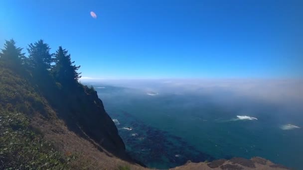 Вид Воздуха Побережье Тихого Океана Калифорнии — стоковое видео