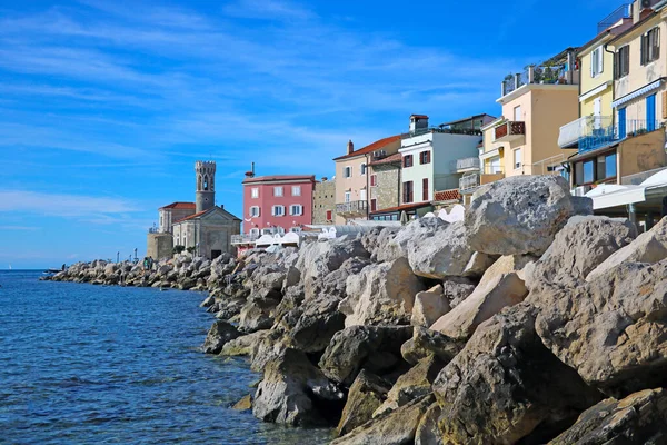 Architettura Nella Città Pirano Slovenia — Foto Stock