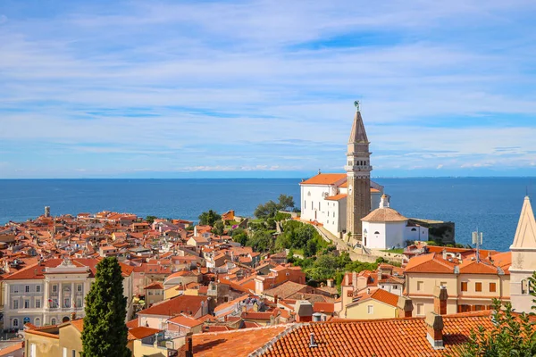 Nice View Town Piran Coast Andriatic Sea — Stock Photo, Image