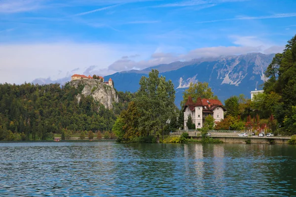 Средневековый Замок Блед Над Озером Блед Словении — стоковое фото