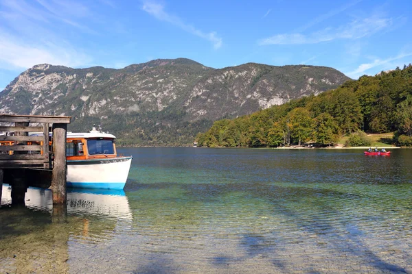 Πρωί Στη Λίμνη Bohinj Στο Εθνικό Πάρκο Triglav Σλοβενία Αλπεις — Φωτογραφία Αρχείου