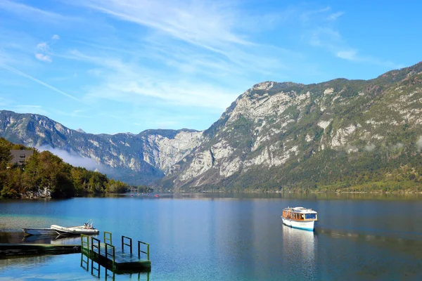 Чудова Осінь Озері Бохінь Національному Парку Триглава Словенія Європа — стокове фото