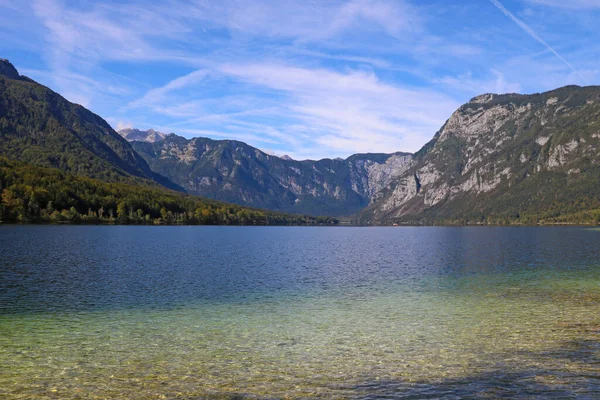 Morning Bohinj Lake Triglav National Park Slovenia Alps Europe — Stock Photo, Image