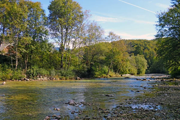 Pequeño Río Montaña Eslovenia Las Montañas — Foto de Stock