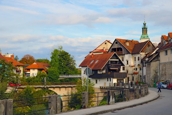 Prebold Slovenia Вересня 2019 Нічний Старий Міський Будинок — стокове фото