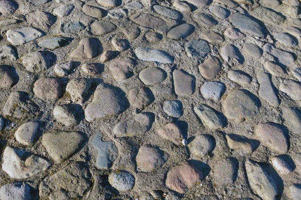 Uitzicht Een Stenen Weg Stenen Muur Achtergrond — Stockfoto