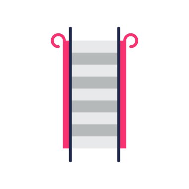 Merdiven düz simgesi, illüstrasyon