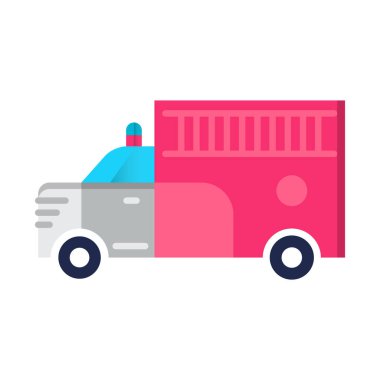 İtfaiye aracı simgesi, illüstrasyon