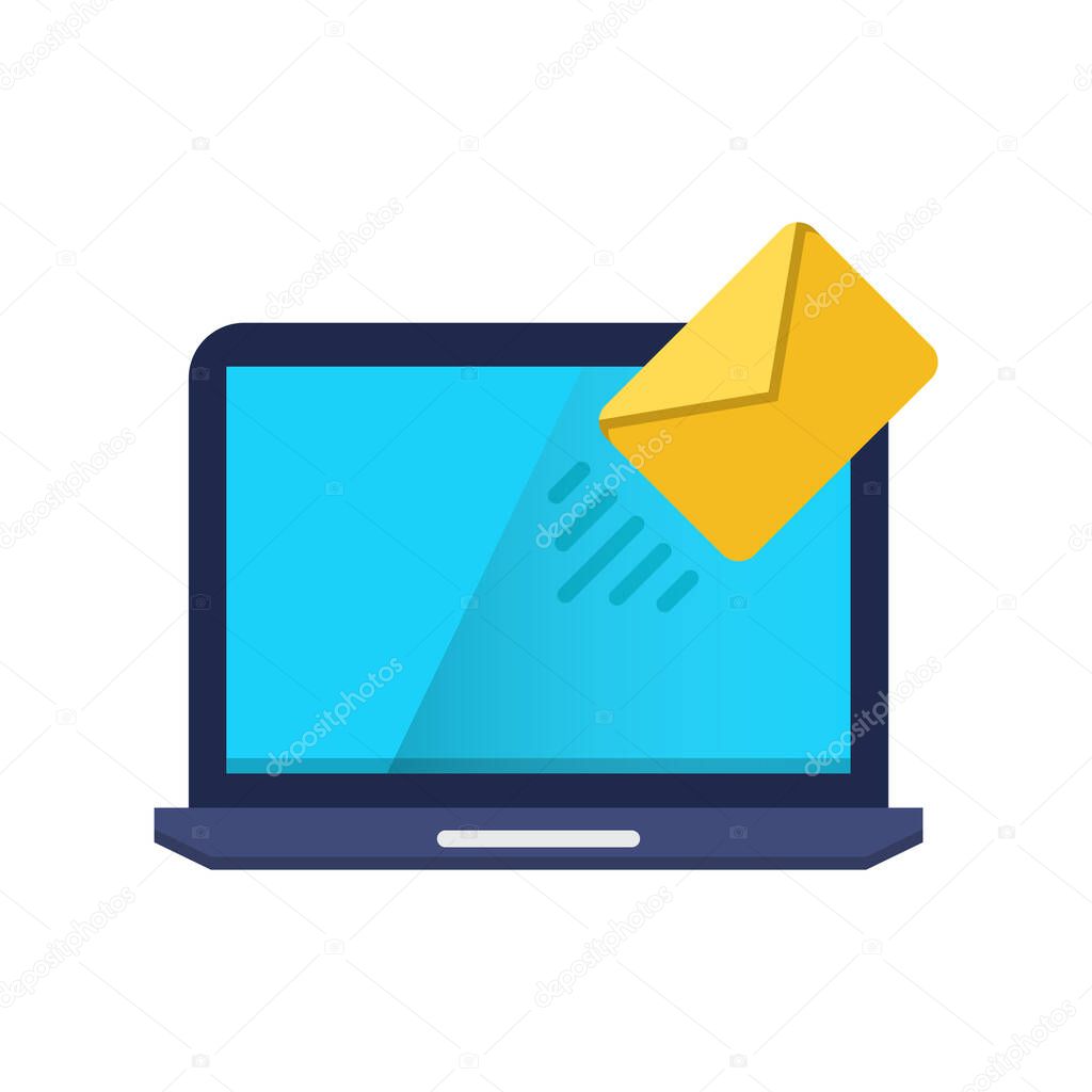 Email marketing flat icon, illustration