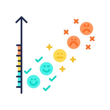 Geri besleme düz simgesi, illüstrasyon