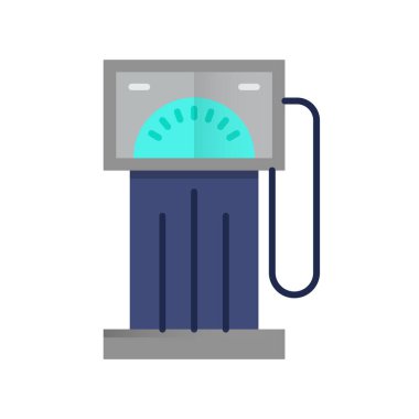 Benzin istasyonu düz simgesi