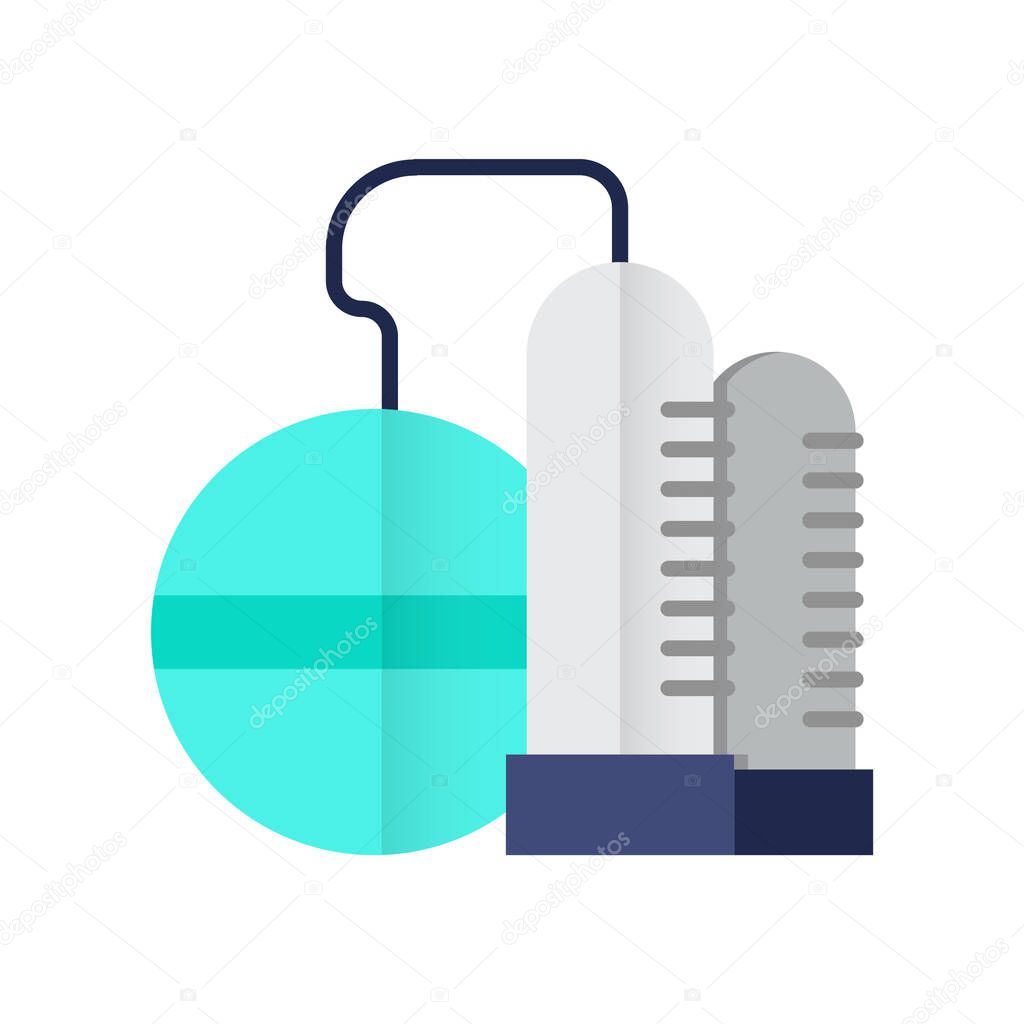 Oil refinery flat icon