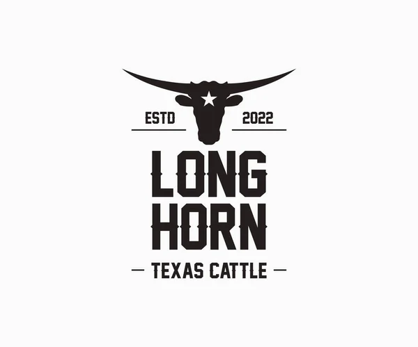 Boğa başlı logo tasarımı konsepti. Bufalo kafası logosu tasarımı. Texas Longhorn logosu tasarımı.