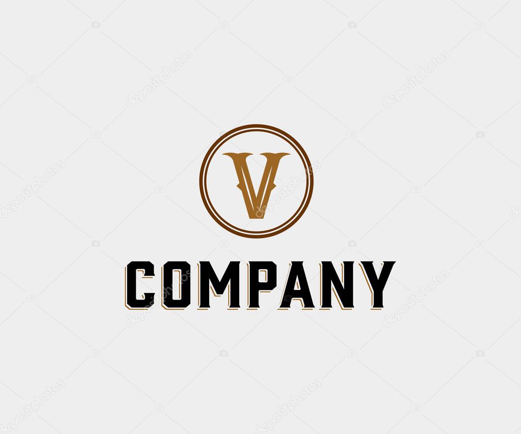 V letter logo design concept. Alphabet letter V logo icon design.