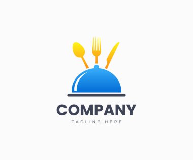 Restoran Logosu Tasarımı. Yemek Servisi Logosu Tasarımı. Restoran etiketi. Gıda Logosu Tasarımı.